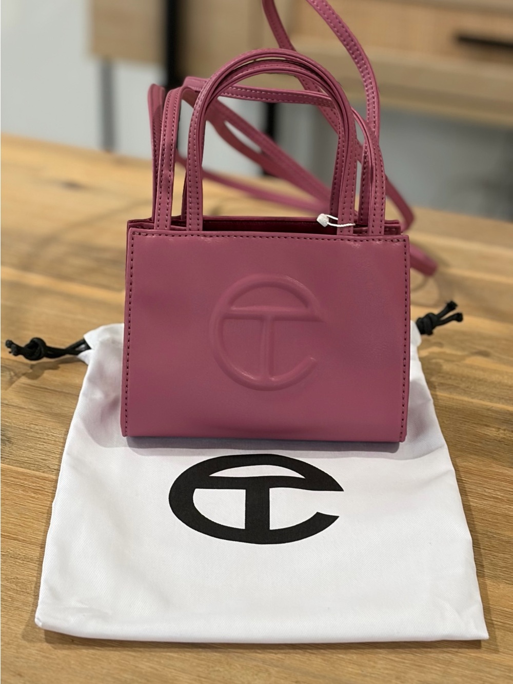 Telfar Pink Mini Shopping Bag